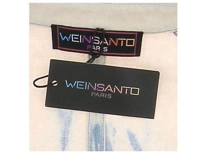 Autre Marque Giacca di jeans blu e bianca - vista 6