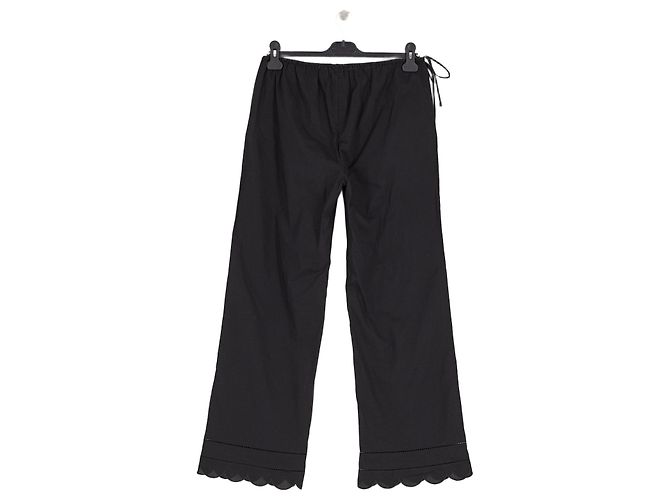 Autre Marque Calças de algodão pretas Preto - vista 4