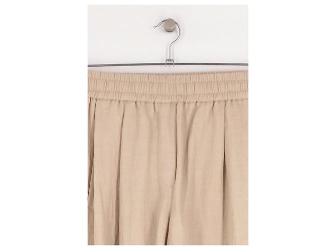 Autre Marque DANTE6 Shorts gerade Schnitt Beige Viscose - Ansicht 2