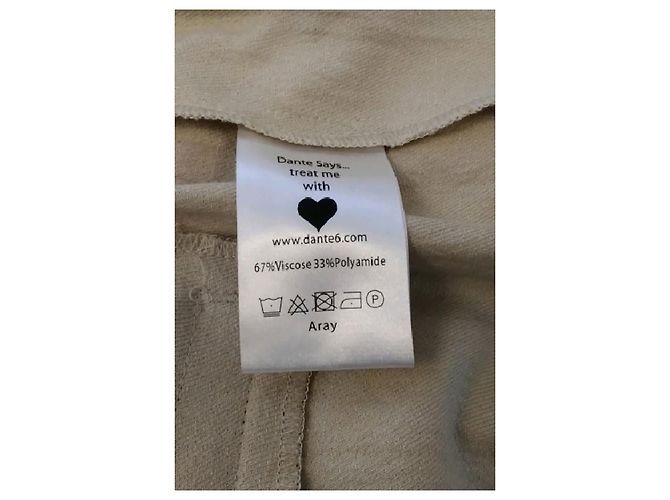 Autre Marque DANTE6 Shorts gerade Schnitt Beige Viscose - Ansicht 6