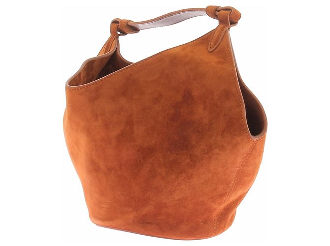 Sac Lotus Khaite en daim camel - vue 2