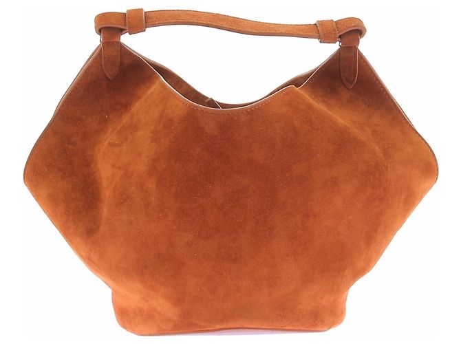 Sac Lotus Khaite en daim camel - vue 3