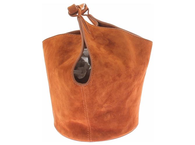Sac Lotus Khaite en daim camel - vue 5