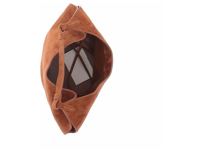 Sac Lotus Khaite en daim camel - vue 7