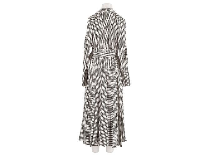 Diane Von Furstenberg Schwarzes Seidenkleid mit Polka Dots - Ansicht 2