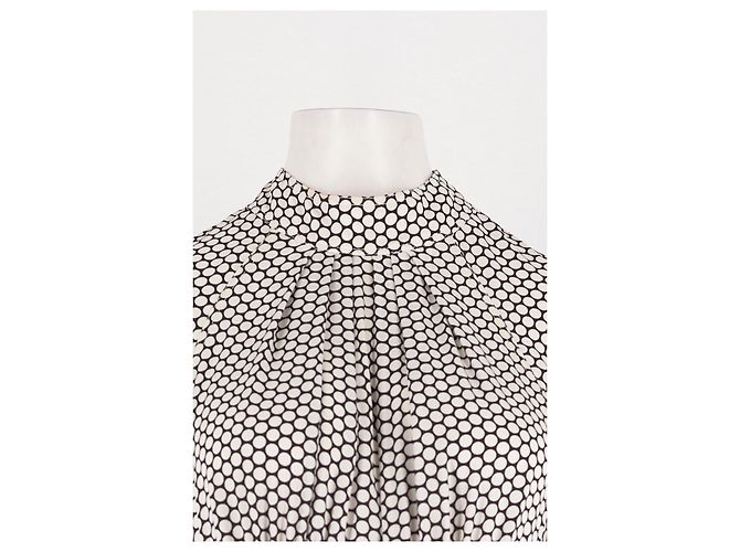 Diane Von Furstenberg Schwarzes Seidenkleid mit Polka Dots - Ansicht 3