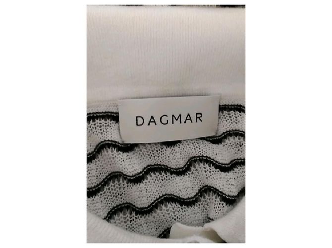 Dagmar White Striped Maxi Dress with Shirt Collar - view 7