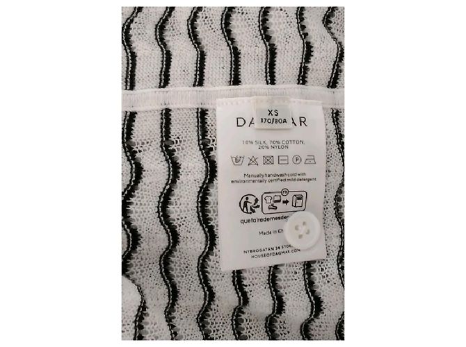 Dagmar White Striped Maxi Dress with Shirt Collar - view 8
