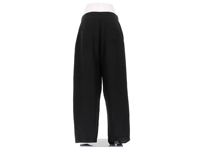 Massimo Dutti Schwarze Hose aus Viskose Größe 38 - Ansicht 2