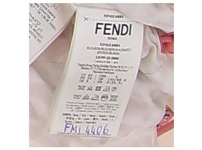 Fendi Chaqueta de seda crema y rosa - vista 6