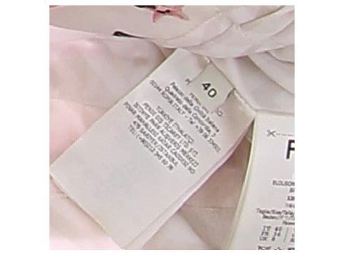 Fendi Chaqueta de seda crema y rosa - vista 7