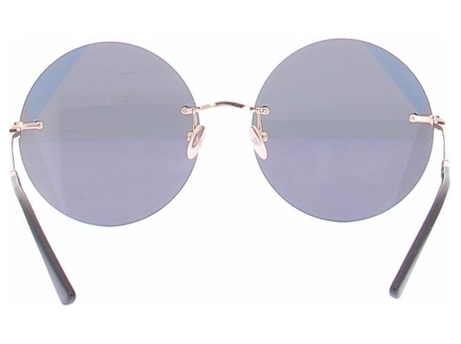 Gafas de sol redondas Nina Ricci de metal azul - vista 3