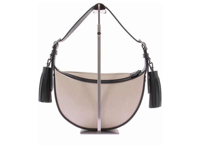 Sac demi-lune Kenzo beige en tissu - vue 3