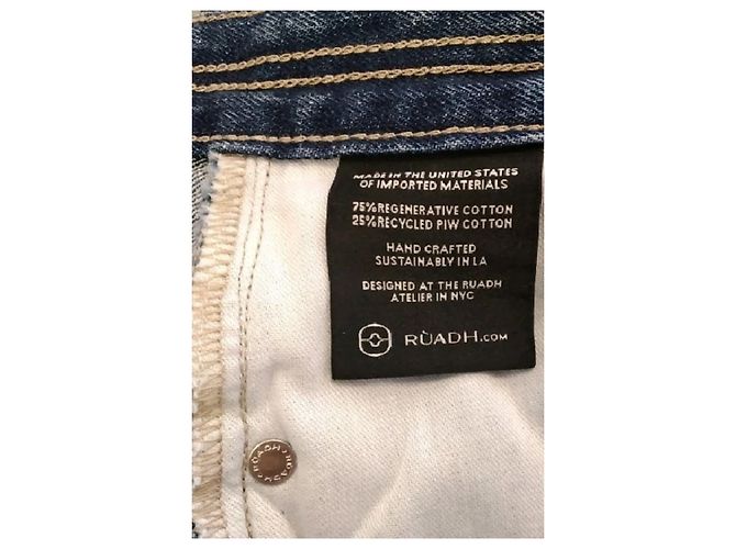 Jeans High RUADH blu in cotone a vita alta US 25 - vista 6