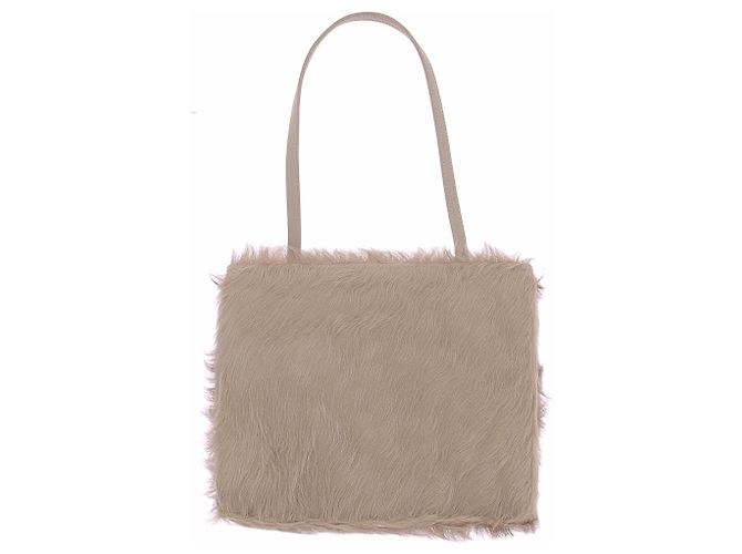 Acne Bolso de piel sintética beige - vista 2