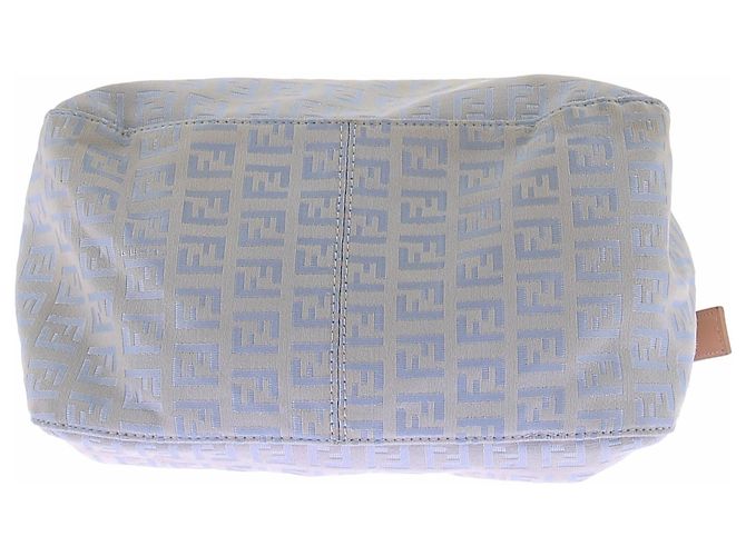 Borsa Fendi Mamma Baguette in tela monogrammata blu - vista 6