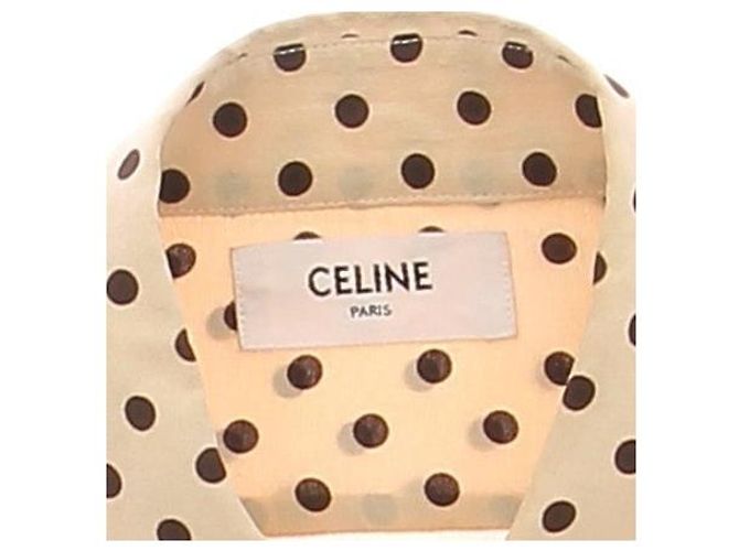 Céline Beiges Hemd mit braunen Punkten - Ansicht 5