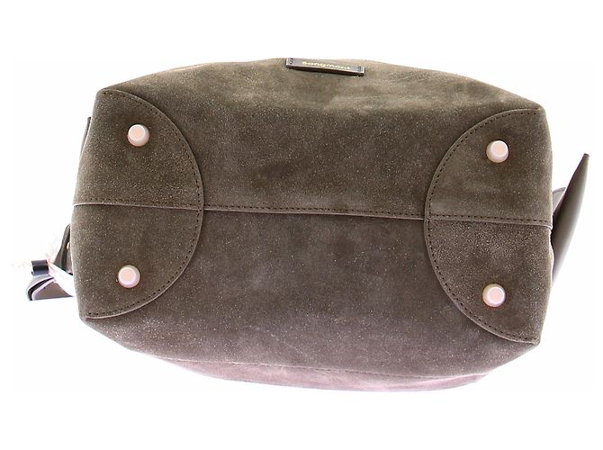 Autre Marque Borsa a mano SONGMONT in camoscio kaki Cachi - vista 6