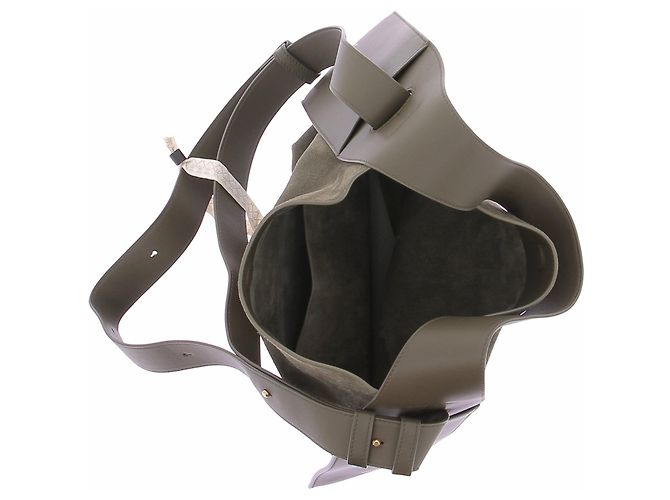 Autre Marque Borsa a mano SONGMONT in camoscio kaki Cachi - vista 7