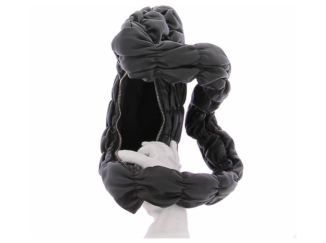 Cos Bolso acolchado de cuero negro - vista 3