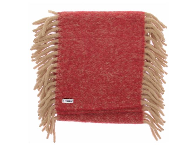 Burberry Écharpe rouge et beige Red - view 2