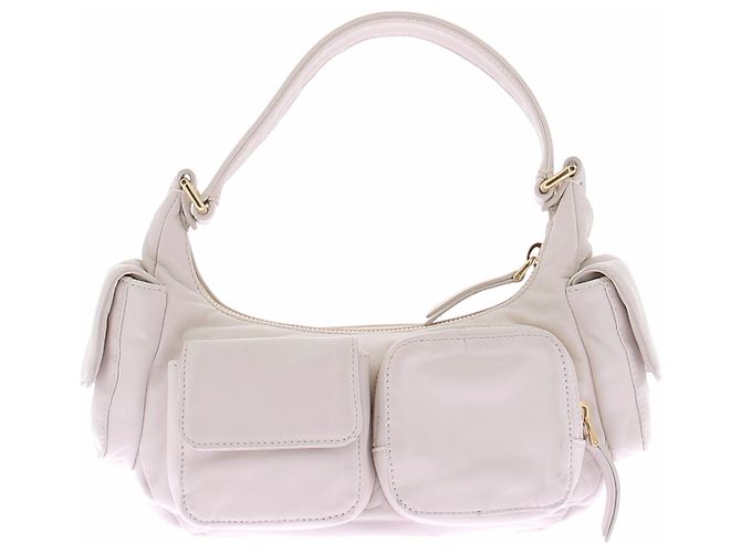 Miu Miu Leather Handbag Beige - view 2