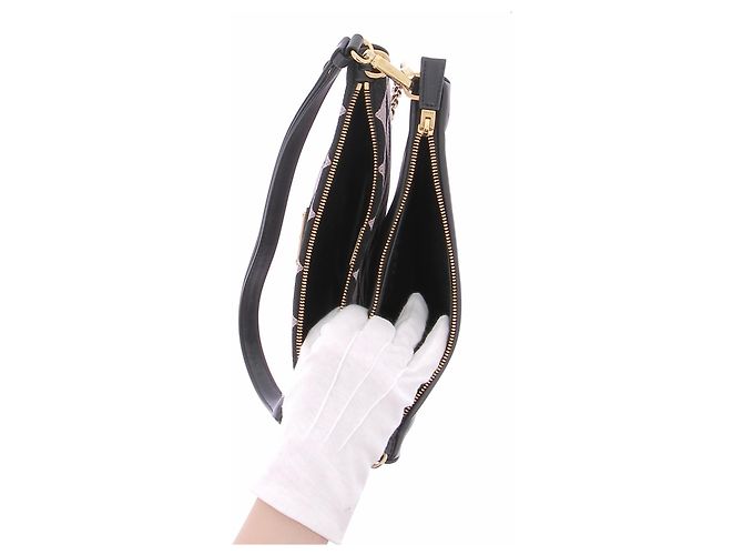 Bolso Prada Double Triangle de piel negra Negro - vista 8