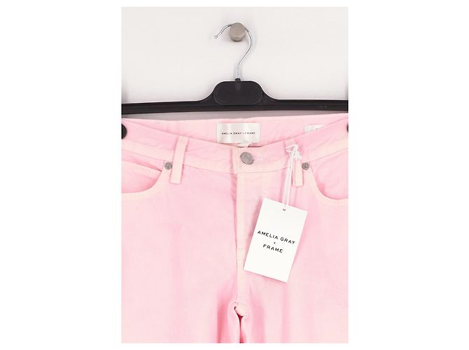 Autre Marque Jeans wide leg de algodão rosa FRAME Tamanho 26 - vista 2