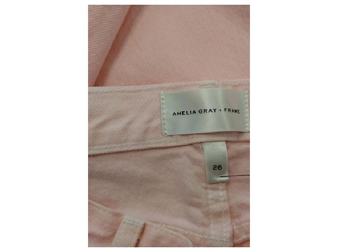 Autre Marque Jeans wide leg de algodão rosa FRAME Tamanho 26 - vista 5