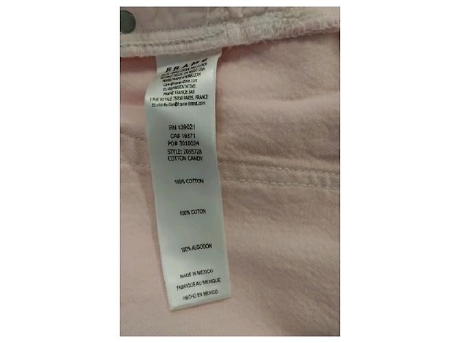 Autre Marque Jeans wide leg de algodão rosa FRAME Tamanho 26 - vista 6