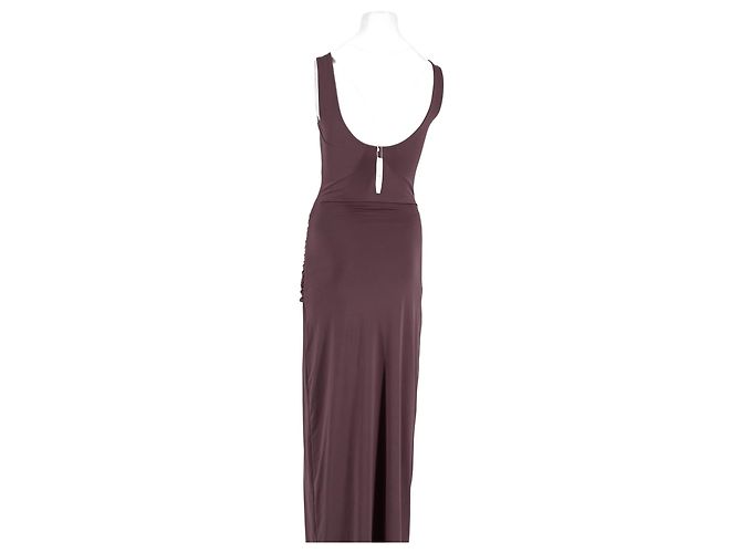 Vestido maxi castanho KOOKAÏ - vista 2
