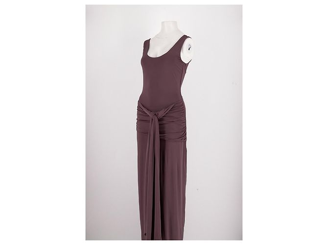 Vestido maxi castanho KOOKAÏ - vista 5