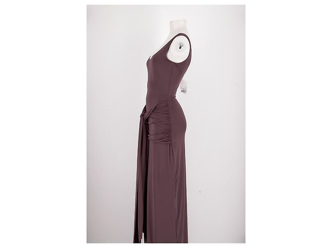 Vestido maxi castanho KOOKAÏ - vista 6