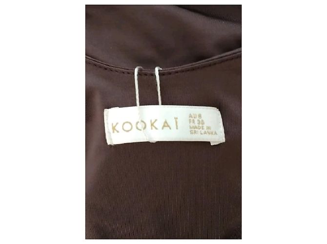 Vestido maxi castanho KOOKAÏ - vista 7