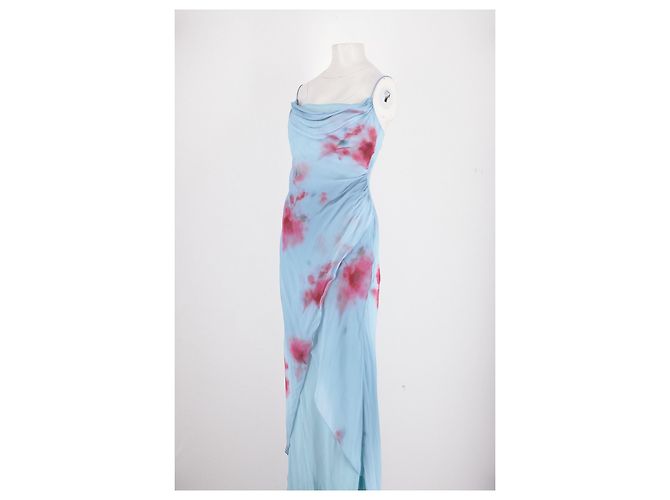 Rat & Boa Maxikleid blau mit Blumenmuster - Ansicht 4