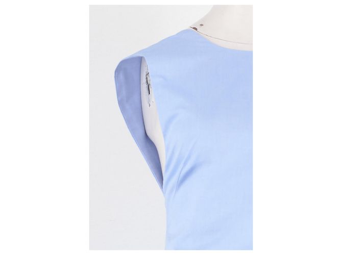 Autre Marque Vestido maxi de algodão azul ARMARIUM - vista 3
