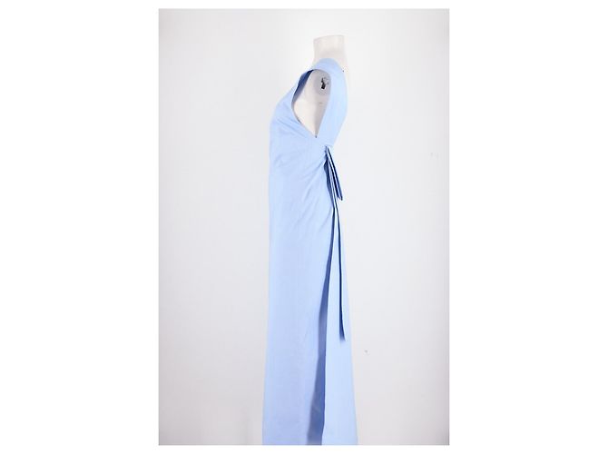 Autre Marque Vestido maxi de algodão azul ARMARIUM - vista 5