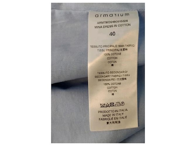 Autre Marque Vestido maxi de algodão azul ARMARIUM - vista 8