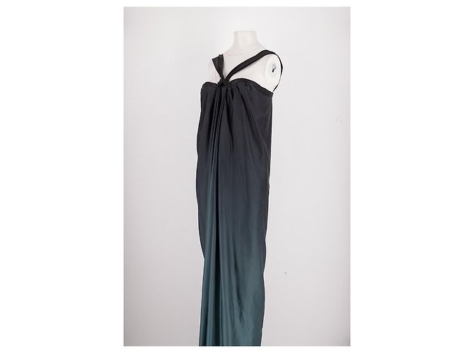 Lanvin Maxikleid aus grauer Seide - Ansicht 5