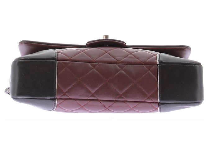 Chanel Borsa "Paris Salzburg" in pelle matelassé bordeaux e nero Bordò - vista 6