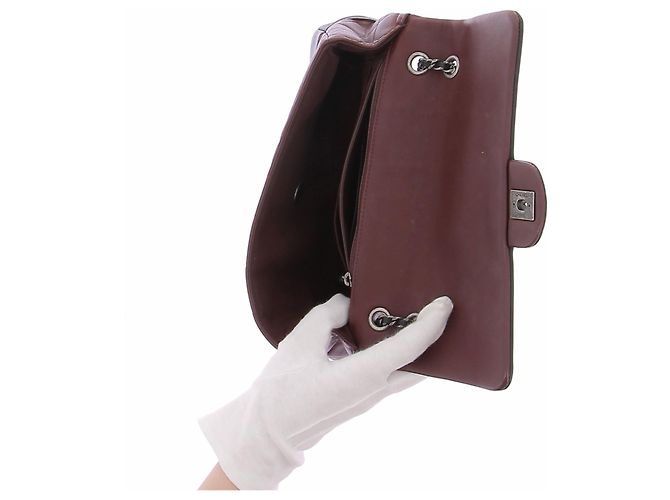 Chanel Borsa "Paris Salzburg" in pelle matelassé bordeaux e nero Bordò - vista 7