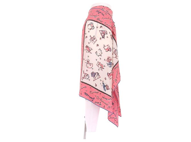 Fendi Asymmetrischer Seidenrock in Rosa Pink - Ansicht 3