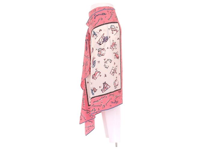 Fendi Asymmetrischer Seidenrock in Rosa Pink - Ansicht 4