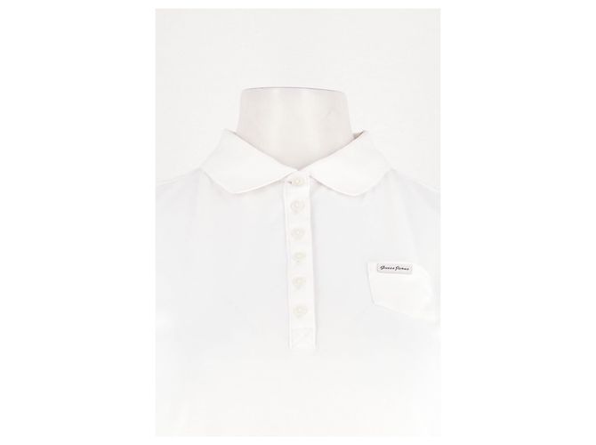 Polo sem mangas de algodão branco Guess - vista 2