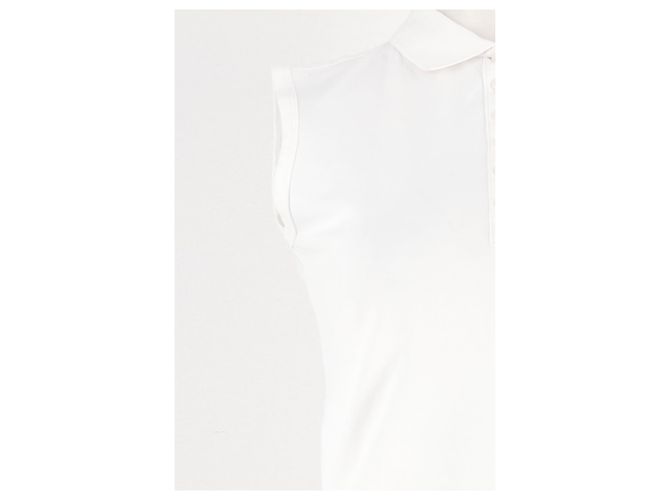Polo sem mangas de algodão branco Guess - vista 3
