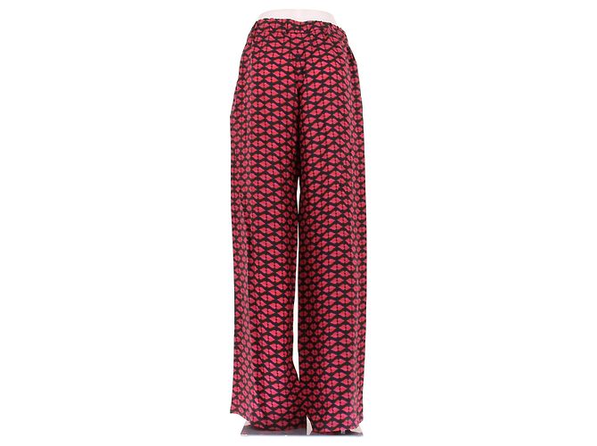 Autre Marque Seidenhose mit Herzen Rot - Ansicht 2