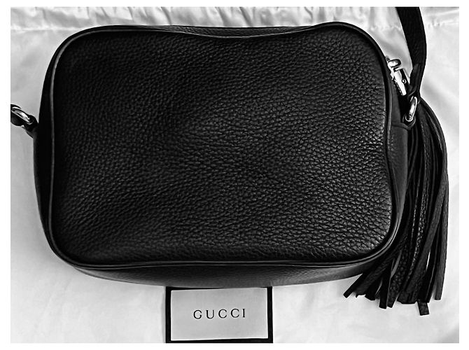 Borsa a tracolla Gucci Soho Disco in pelle nera Nero - vista 2