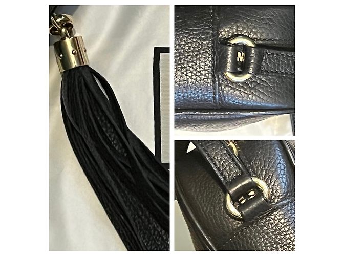 Borsa a tracolla Gucci Soho Disco in pelle nera Nero - vista 4