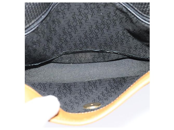 Autre Marque SAINT LAURENT Bolsa de ombro em couro preto e dourado - vista 11