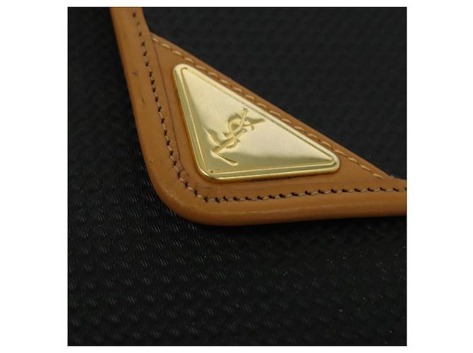Autre Marque SAINT LAURENT Bolsa de ombro em couro preto e dourado - vista 17